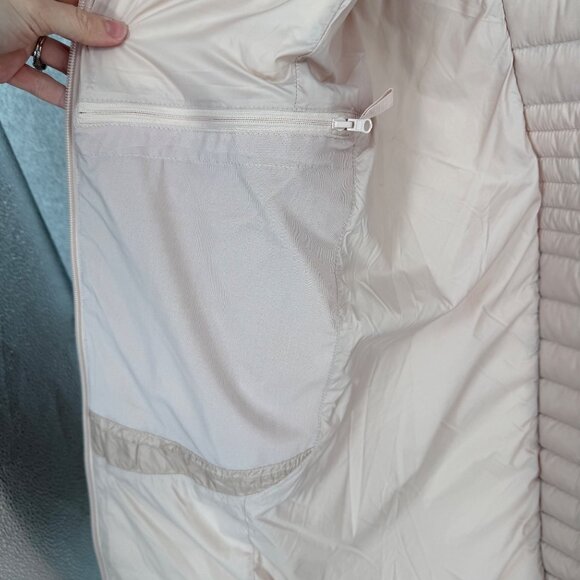 Duluth Womens Down Right Long Vest Size L Peach Pink Full Zip Pockets Warm EUC - Picture 3 of 16